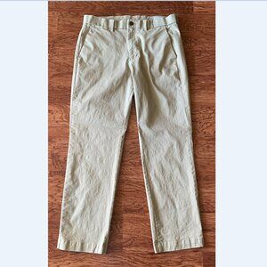 Gap Straight Performance Khaki Mens Casual Pants in Beige Brown Size 32 X 30